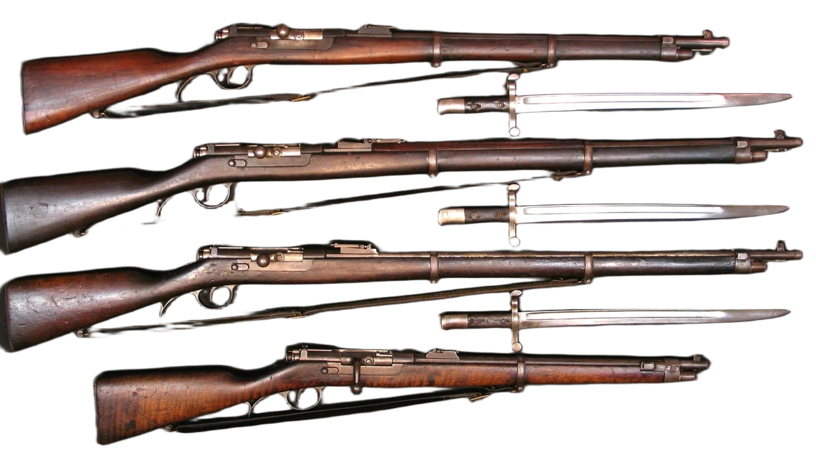 Puška Steyr 1886 Kropatschek všechny verze